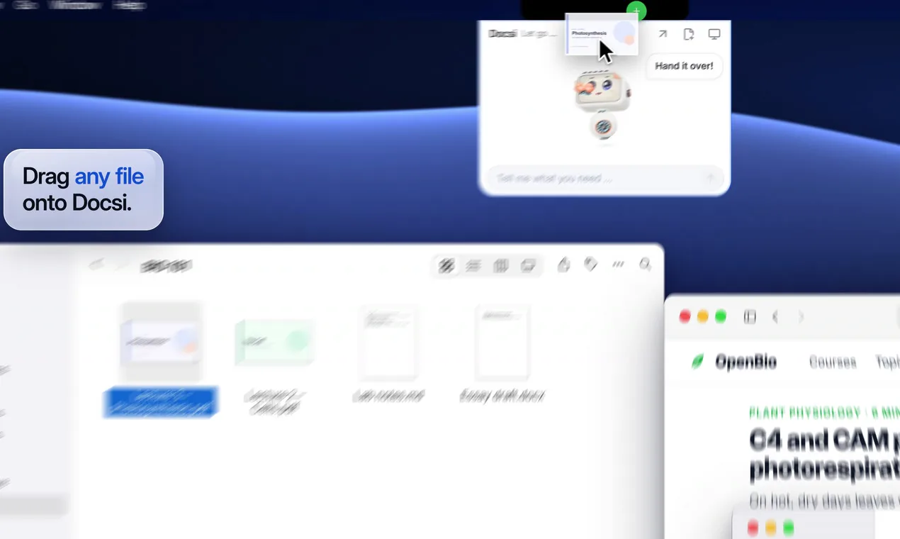 Drag any file onto Docsi