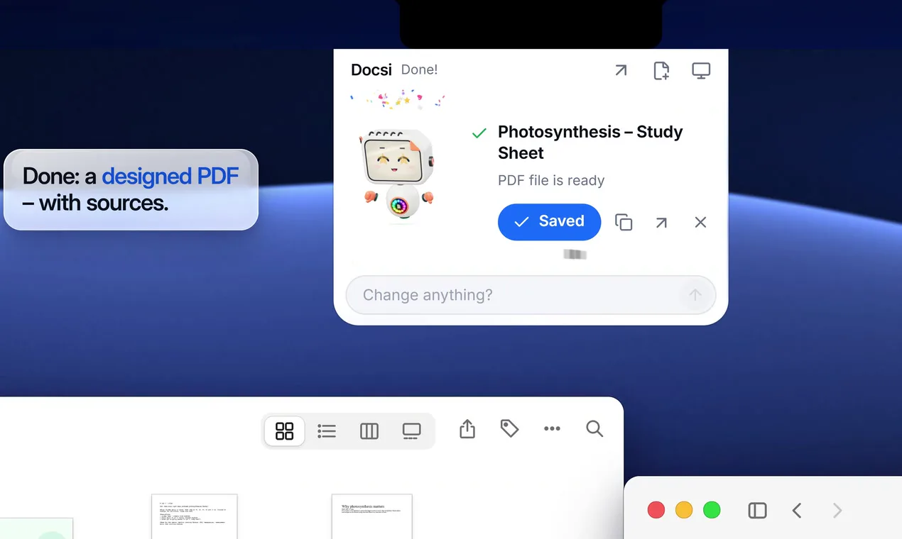 Done: a designed PDF – with sources