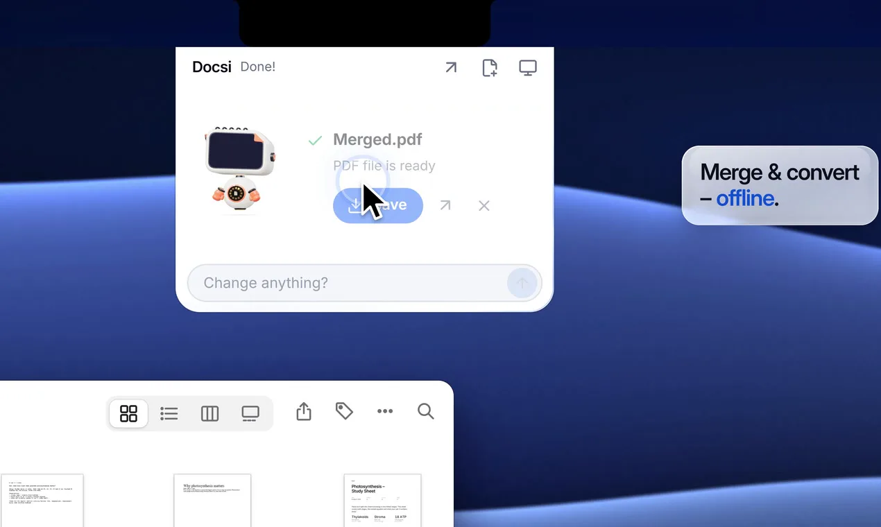 Merge & convert – offline
